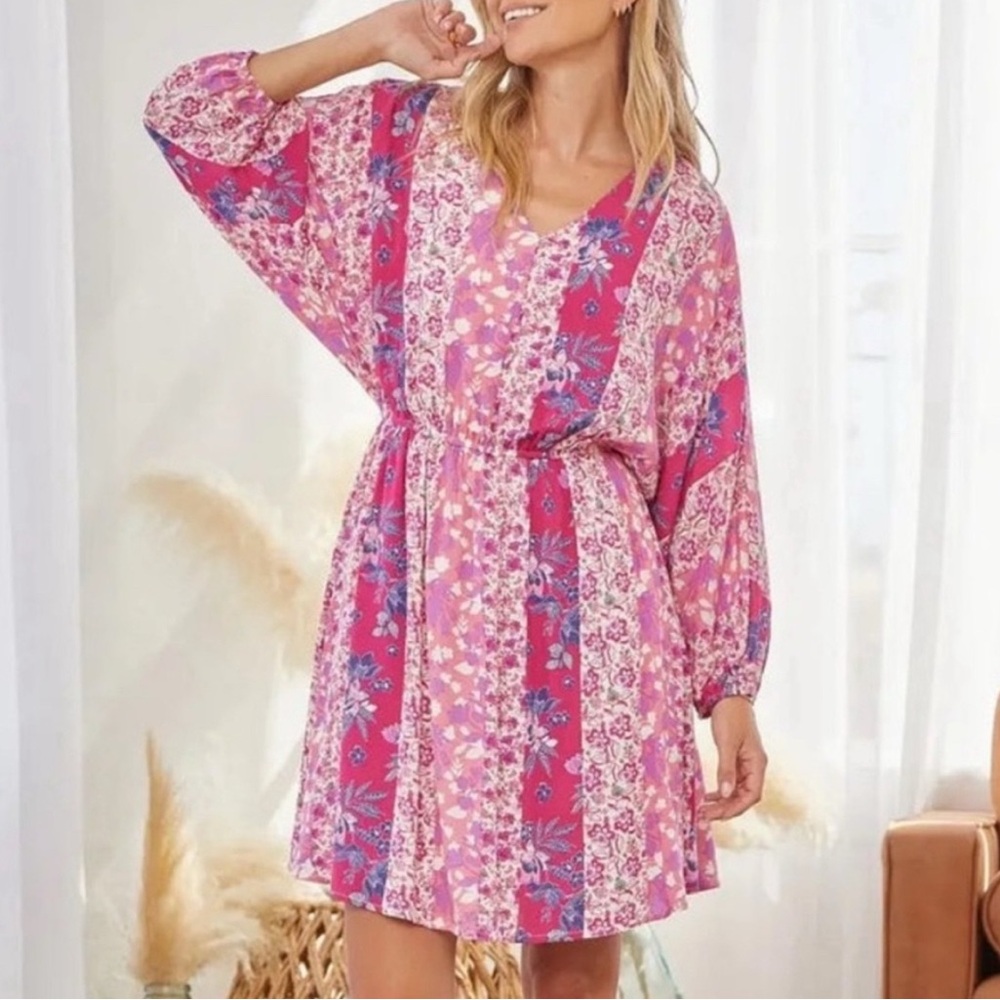 ANDREE‎ BY UNIT Pink and White Dolman Sleeve Sundress
NWT
Sz 2x